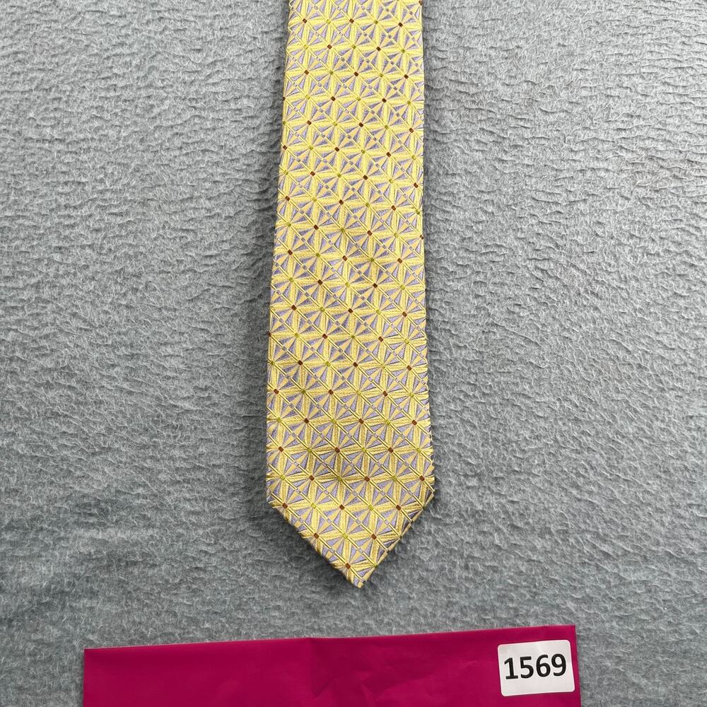 IKE BEHAR Silk Necktie Neiman Marcus Yellow Tie